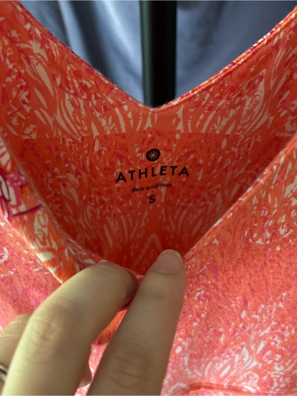 Athleta Coral Pink Patterned Tank cooling Dress - Picture 9 of 9